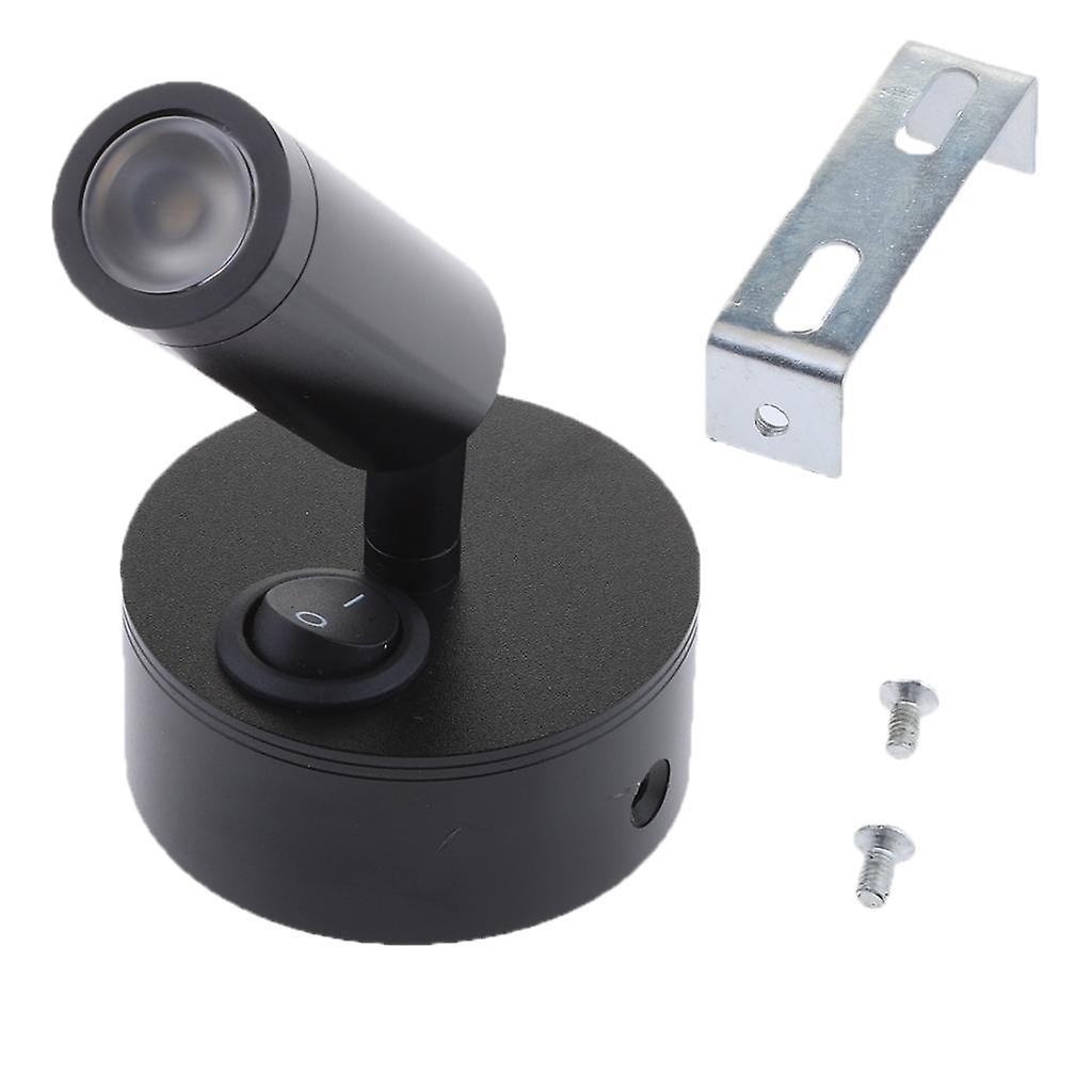 12V 3W Adjustable LED Bedside Reading Light Wall Mount Lamp 3000K Black