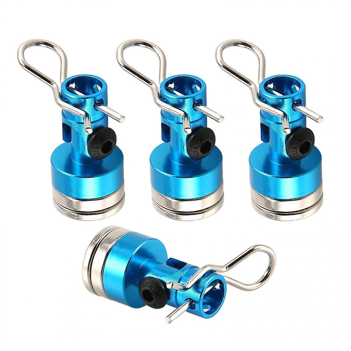 4x Rc Car Magnetic Stealth Invisible Body Shell Post Column Mount Blue