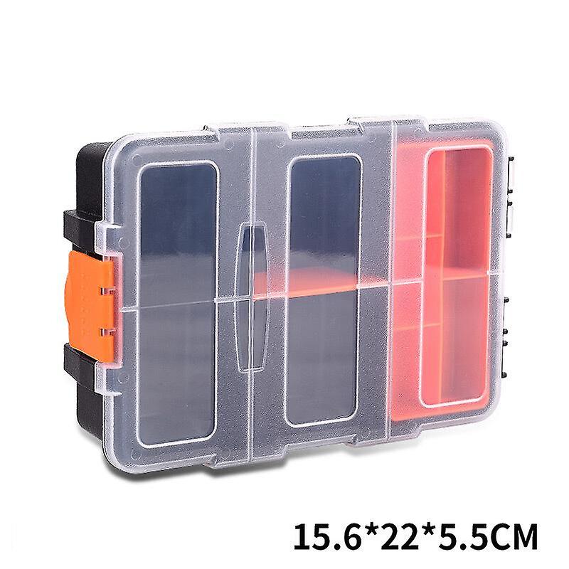 Portable Plastic Tool Box Parts Box Storage Components Box 15.6x22x5.5cm