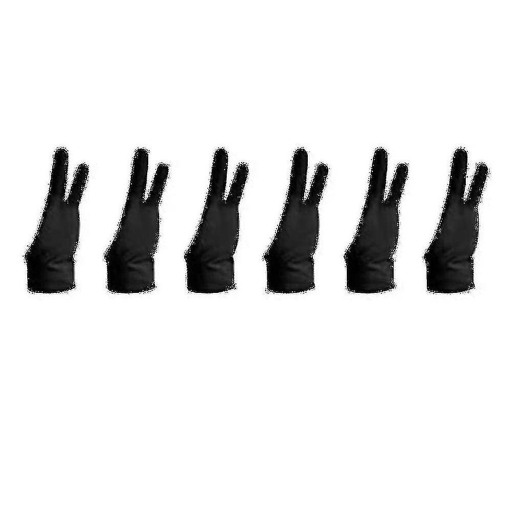 Γάντι καλλιτέχνη δύο δακτύλων 6pcs, αντι γάντι σχεδίασης μουτζουρωμάτων για τη γραφική ζωγραφική ταμπλετών που σκιαγραφεί καλά