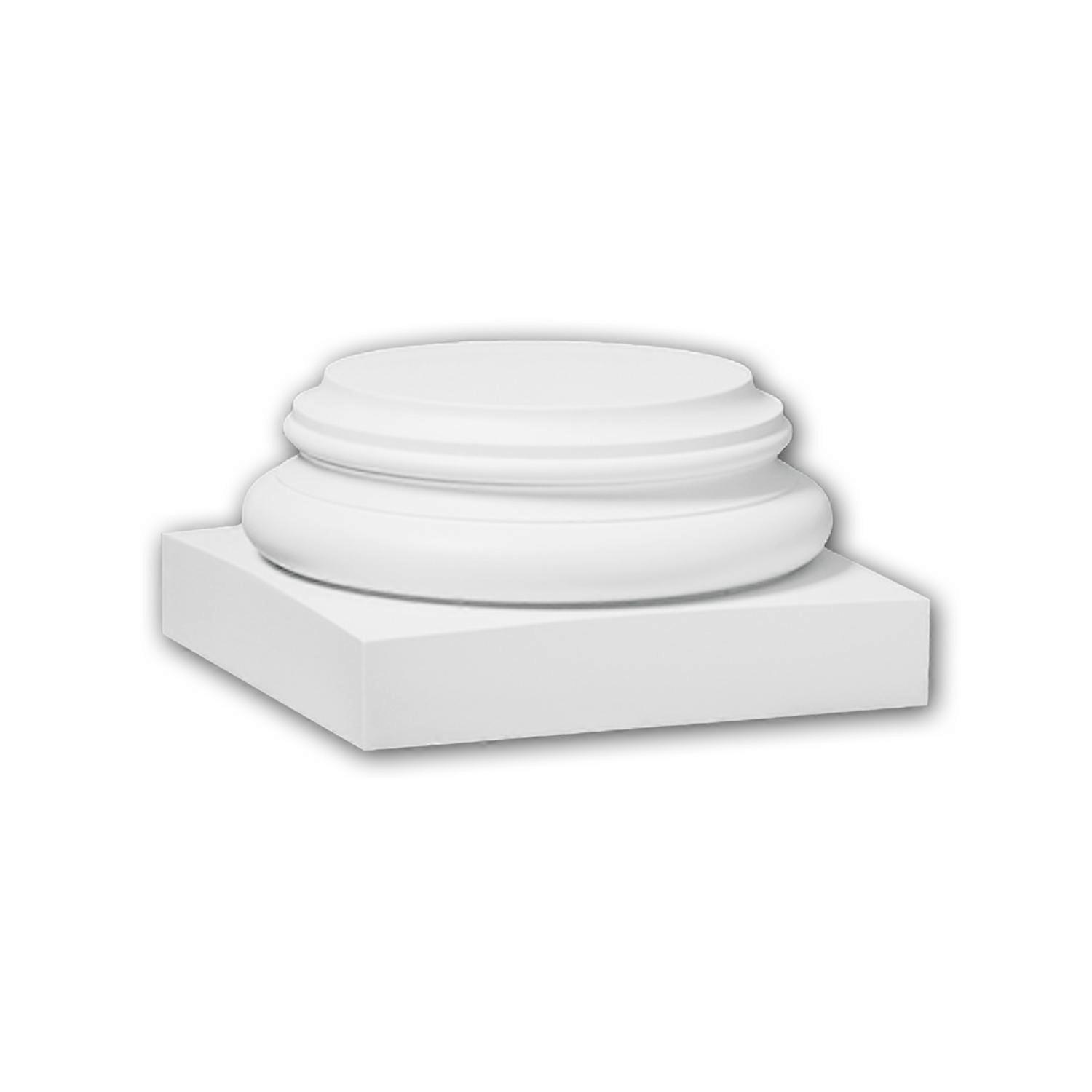 Profhome Decor 1 x Full column base 113700 Profhome white Rigid polyurethane foam pre-primed lightweight, sturdy, dimensio