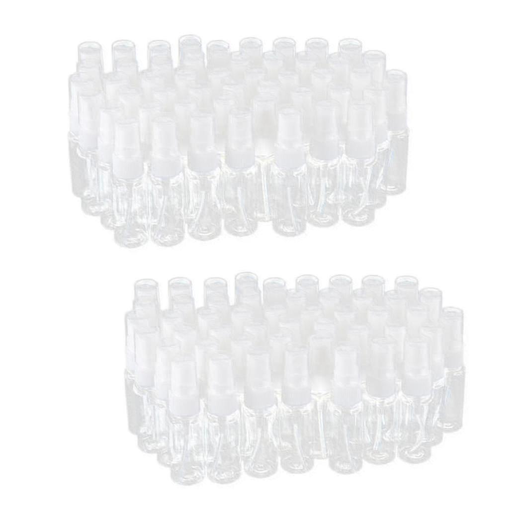 100-pack Empty Clear Plastic Fine Mist Spray Bottles With Microfiber Cleaning Cloth, 20ml Refillabl