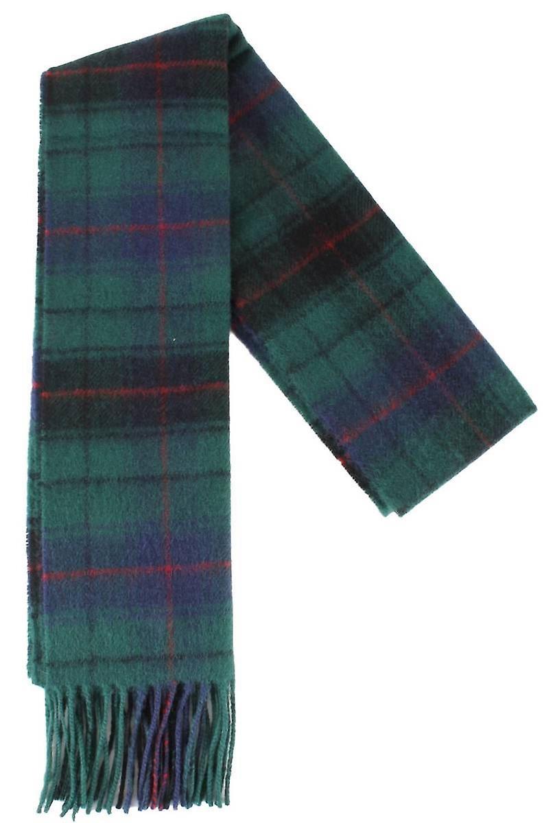Locharron of Scotland Davidson Modern Lambswool Scarf - Green/Navy/Red