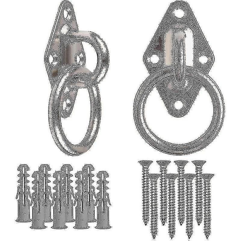 2pcs 80mmx50mm Mounting Hook For Wall Or Ceiling With Round Ring Stainless Steel - Bracket / Attachm High Quality