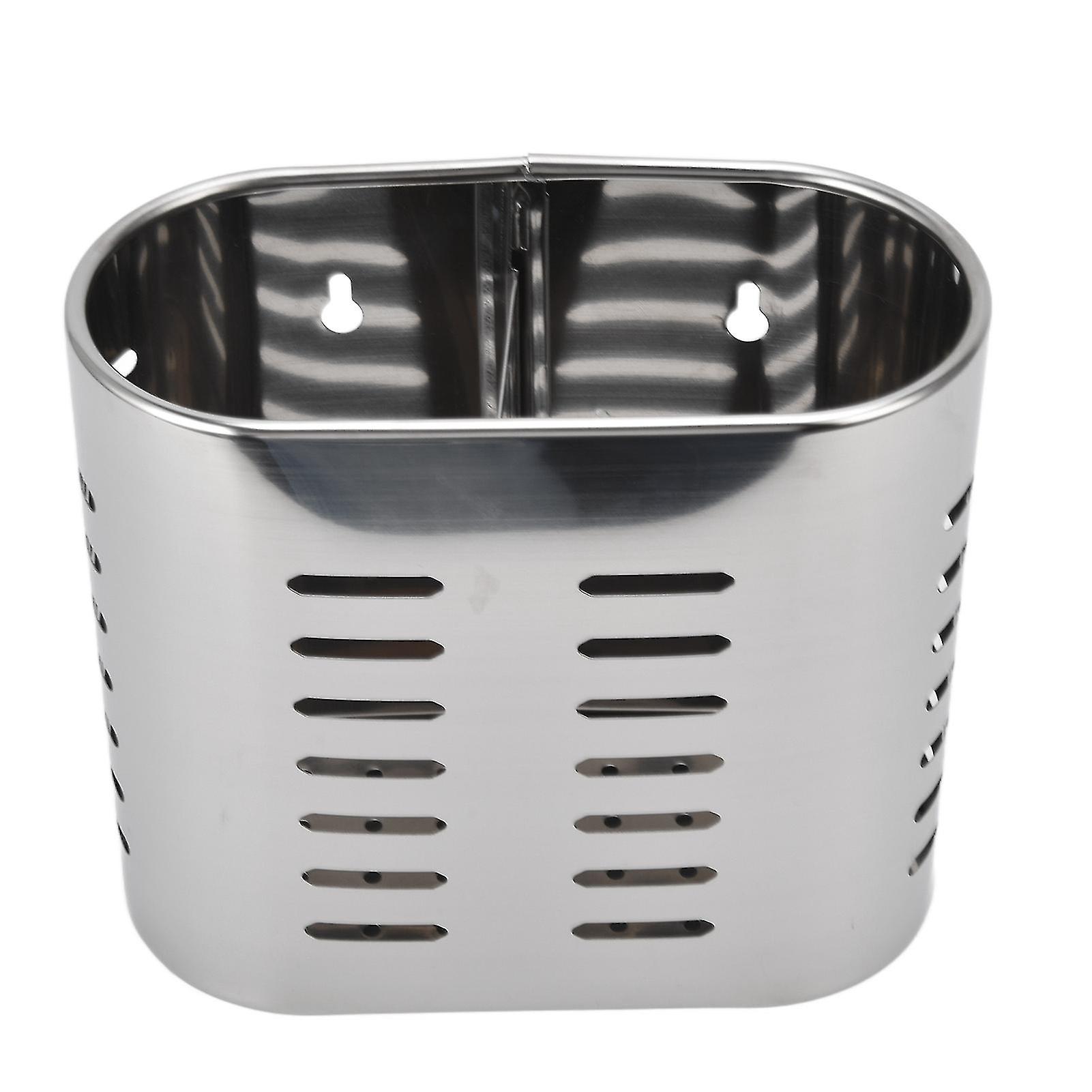 Chopsticks Hanging Organizer Stainless Steel Utensil Drying Racks with Hollow Design for Kitchen