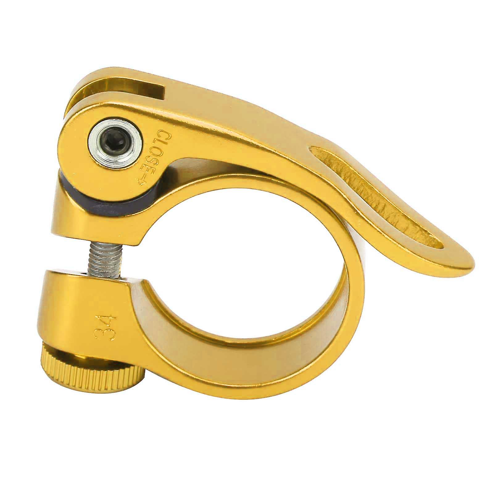 Aluminum Alloy Quick Release Seat Clamp for Road and Mountain Bicycle for XT-C68 31.8mm(Gold )
