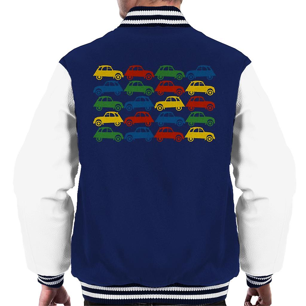 Citroen 2CV Vintage Multi Colour Pattern Men's Varsity Jacket