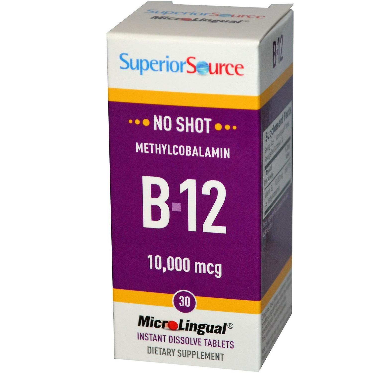 Superior Source, Methylcobalamin B-12, 10,000 mcg, 30 MicroLingual Instant Disso