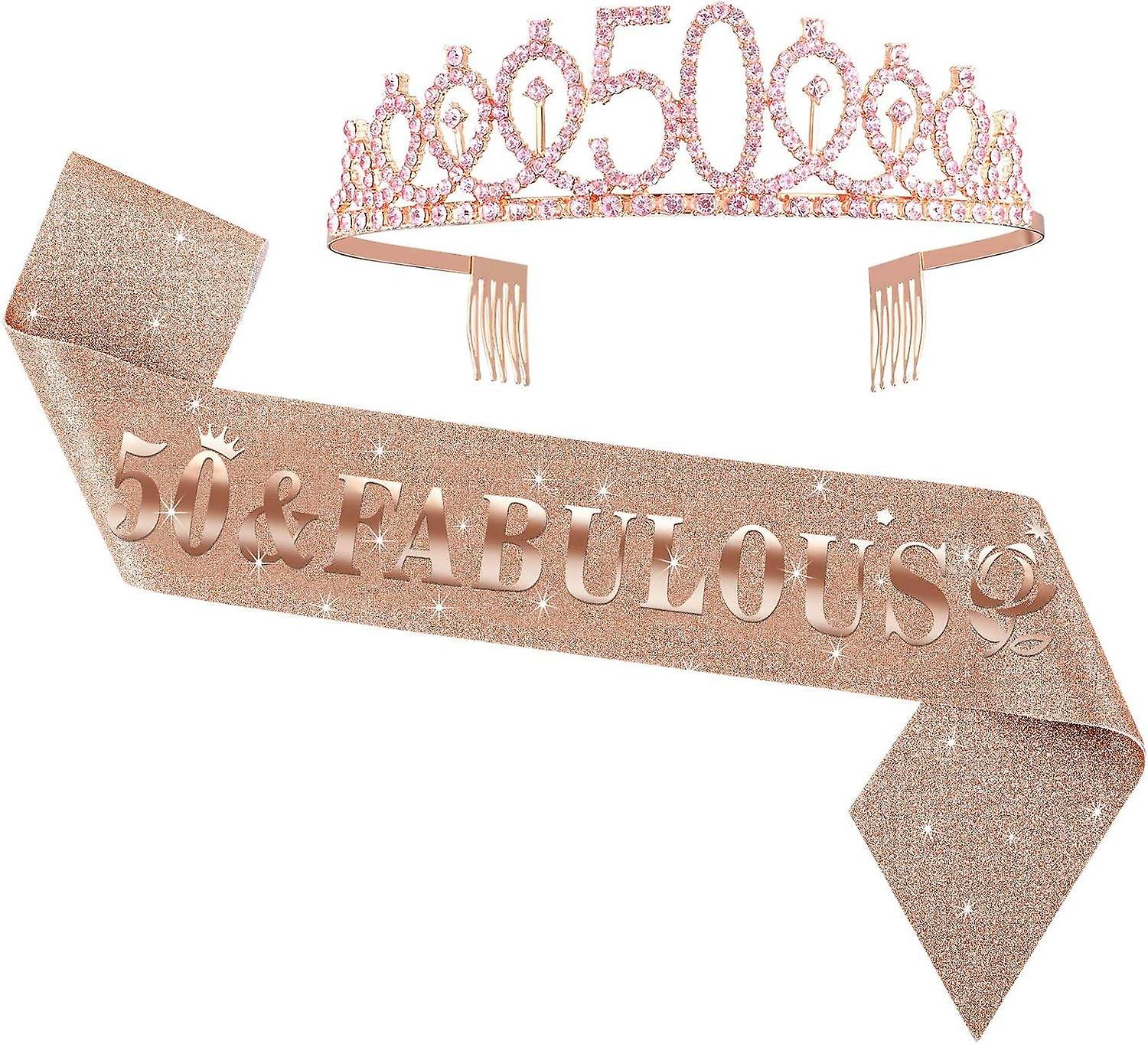 50-årsband krona roséguld