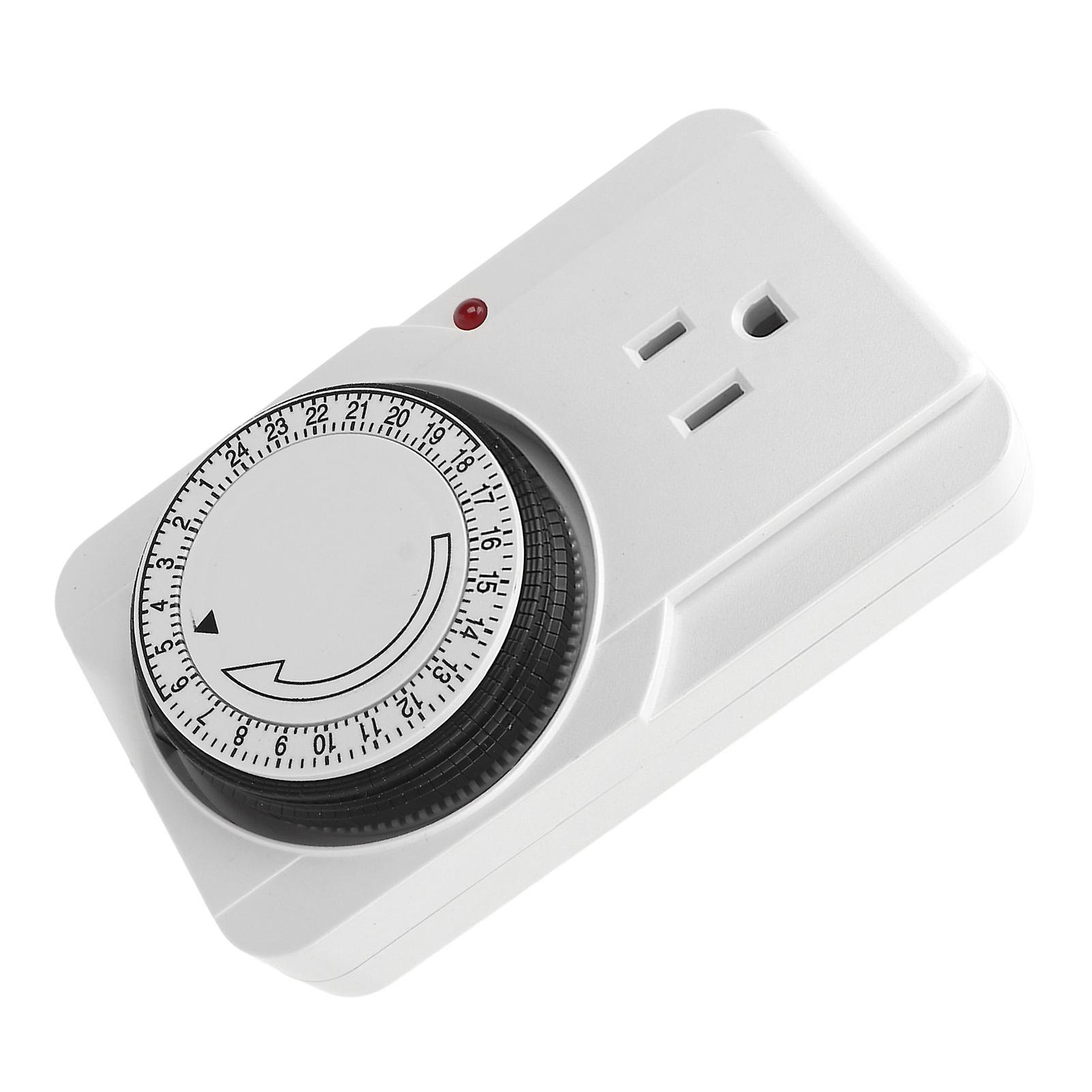 Mechanical Outlet Timer 24 Hours Cycle 3 Prong 2 Modes Light Indicator Plug in Electric Timer   for Light