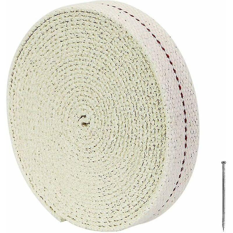 Mèche de lampe, 450cm 100% coton Lampe à huile plate Mèche de lanterne de remplacement Mèches 2cm de largeur pour lampe à kérosène à mazout (blanc) (shikai)-YUHAO