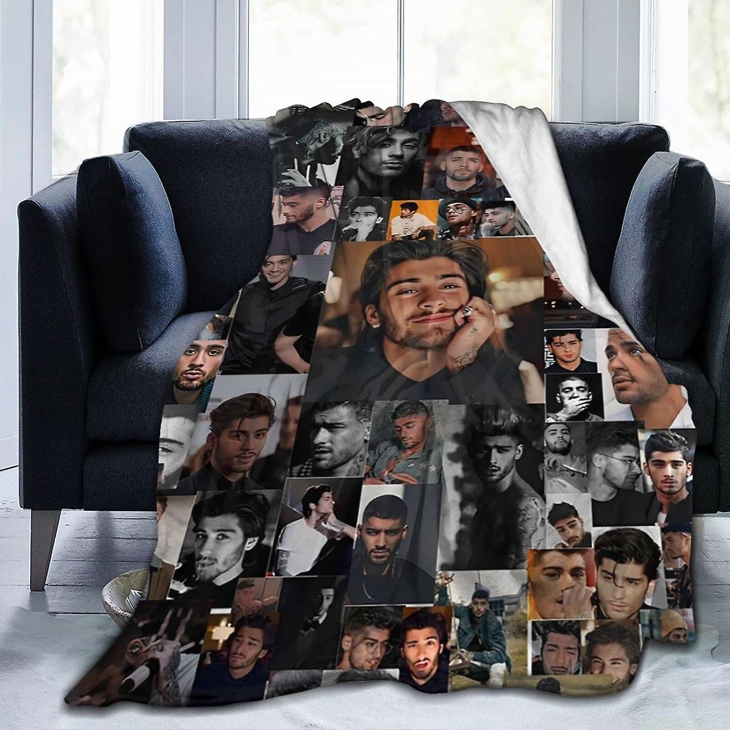 زين مالك بطانية كولاج (3 أحجام) ، دافئة وخفيفة الوزن ومريحة ، بطانية فانيلا فائقة النعومة ومريحة ، بطانية صوف ABD25446