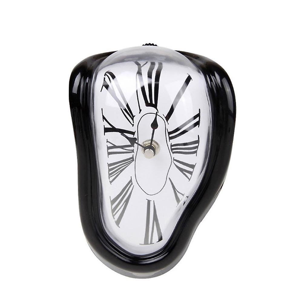 Plar Bear Retro Innovative Twisting Funny Melting Table Hanging Roman Numbers Mute Clock