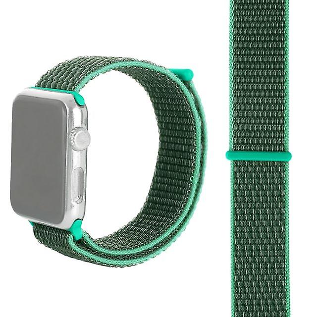 Simple Fashion nylon watchband with Magic Stick for Apple Watch series 5 and 4 40 mm / 32 and 1 38 mm (grass green)