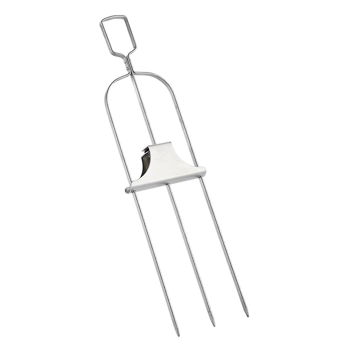 3 Way Skewers,Metal Skewers for Grilling, 3- Barbecue Skewer,Metal Grill Skewer with Push Bar Slider