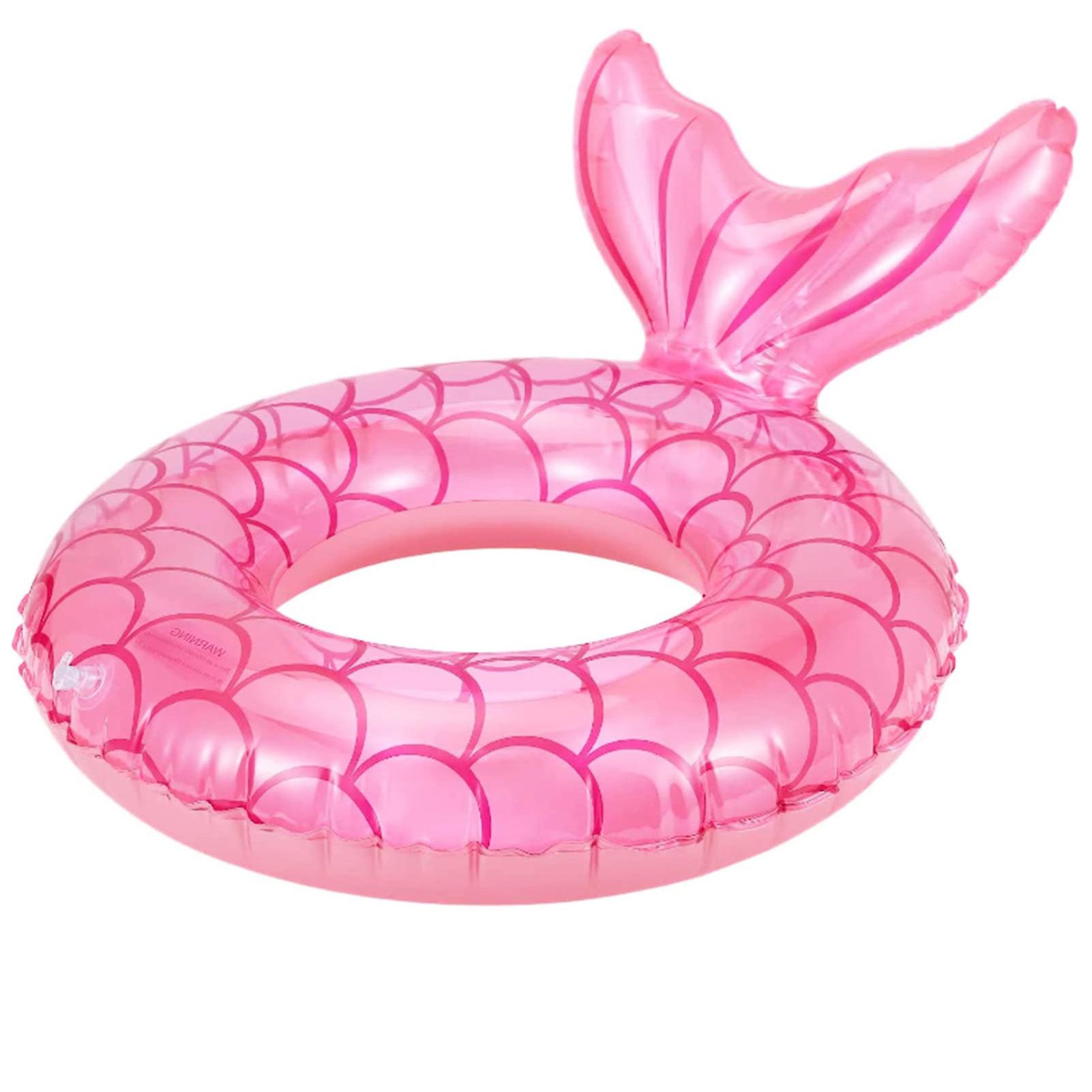 Mermaid Anime Float Rubber Ring Lightweight and Foldable Pool Float for River Pool Party and Beach Party