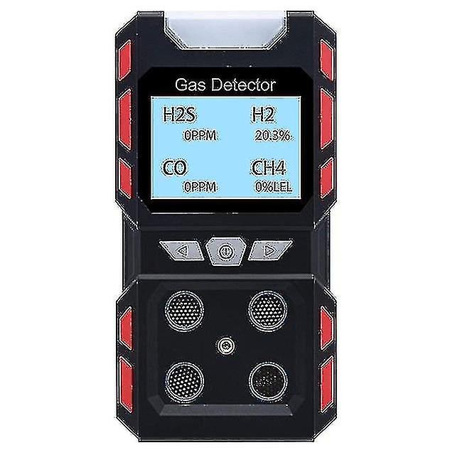 2023-Portable 4 types of gas detectors, sound and light vibration, rechargeable LCD screen, regular 