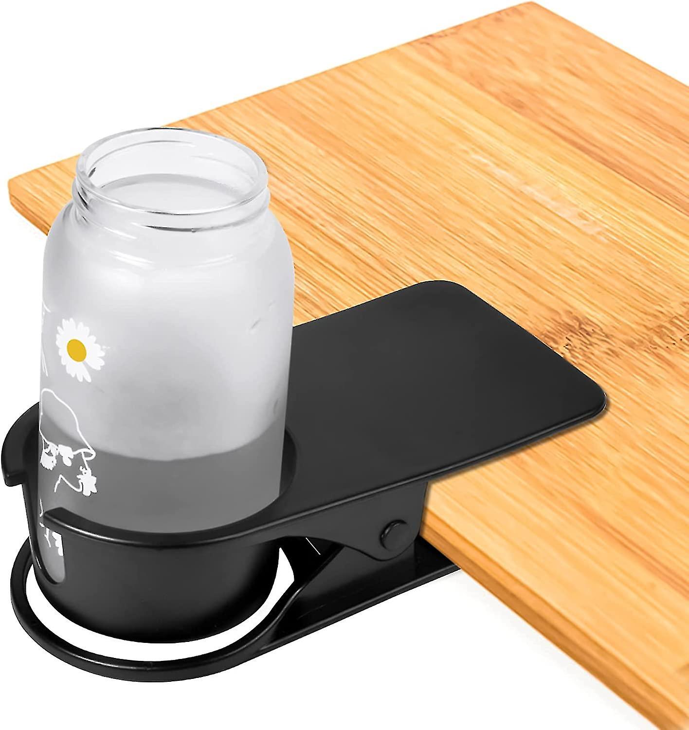 Drinking Cup Holder Clip, Table Bottle Cup Stand Table Desk Side Clip Water Drink Beverage Soda Coffee Mug Holder, 1pc D-
