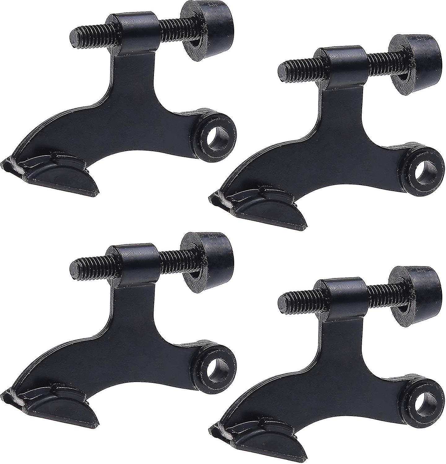 4x Black Hinge Pin Door Stops - With Bumper Guard Caps - Easy To Install - Prevents Damage To Walls And Doors - Sturdy And Adjustable^ccgv2