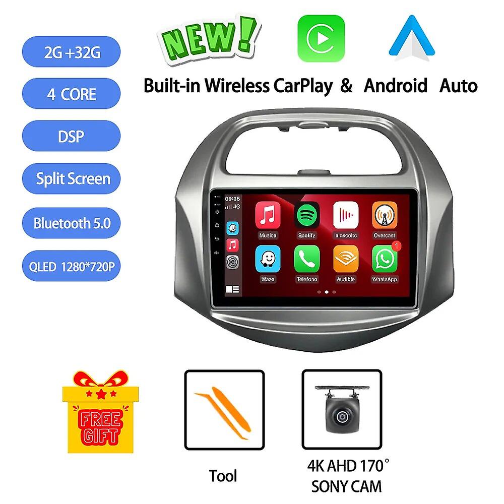 Android 13 For Chevrolet Spark Beat 2018-2019 Car Radio Stereo Multimedia Video Player Navigation Gps Wireless Carplay Head Unit