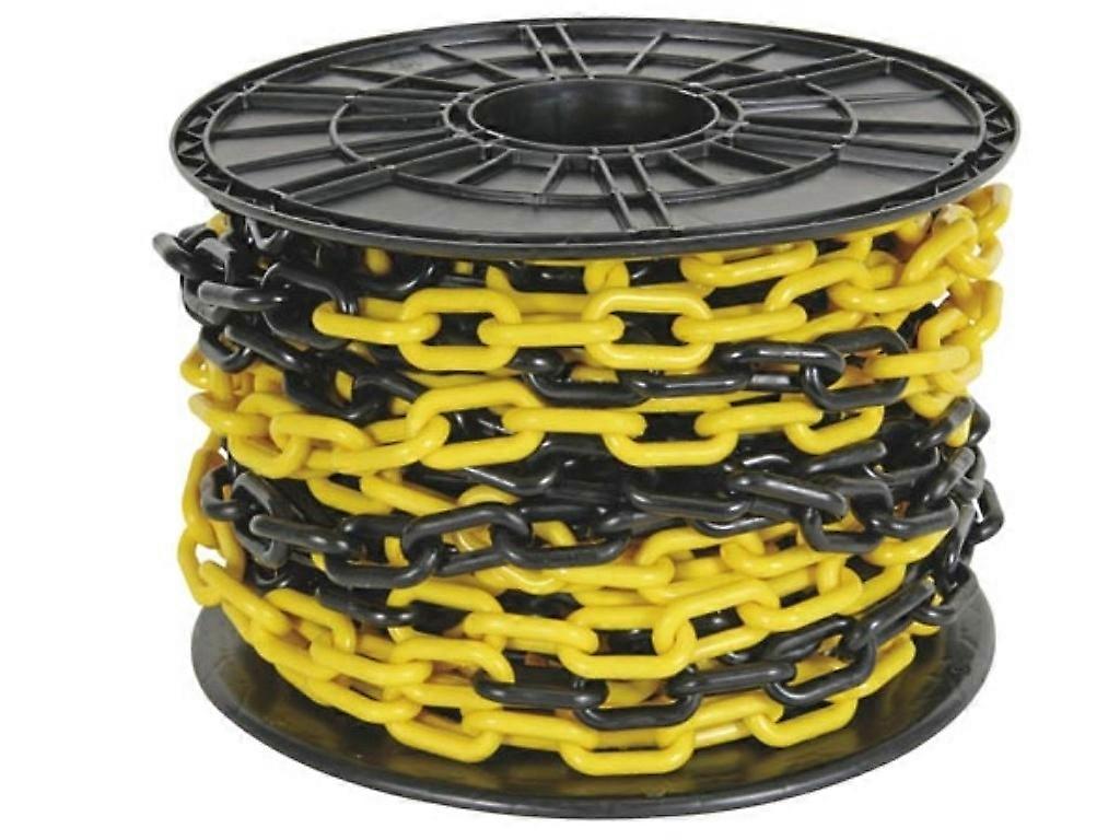 Yellow/Black Chain 8 Mm on Roll - 25 M
