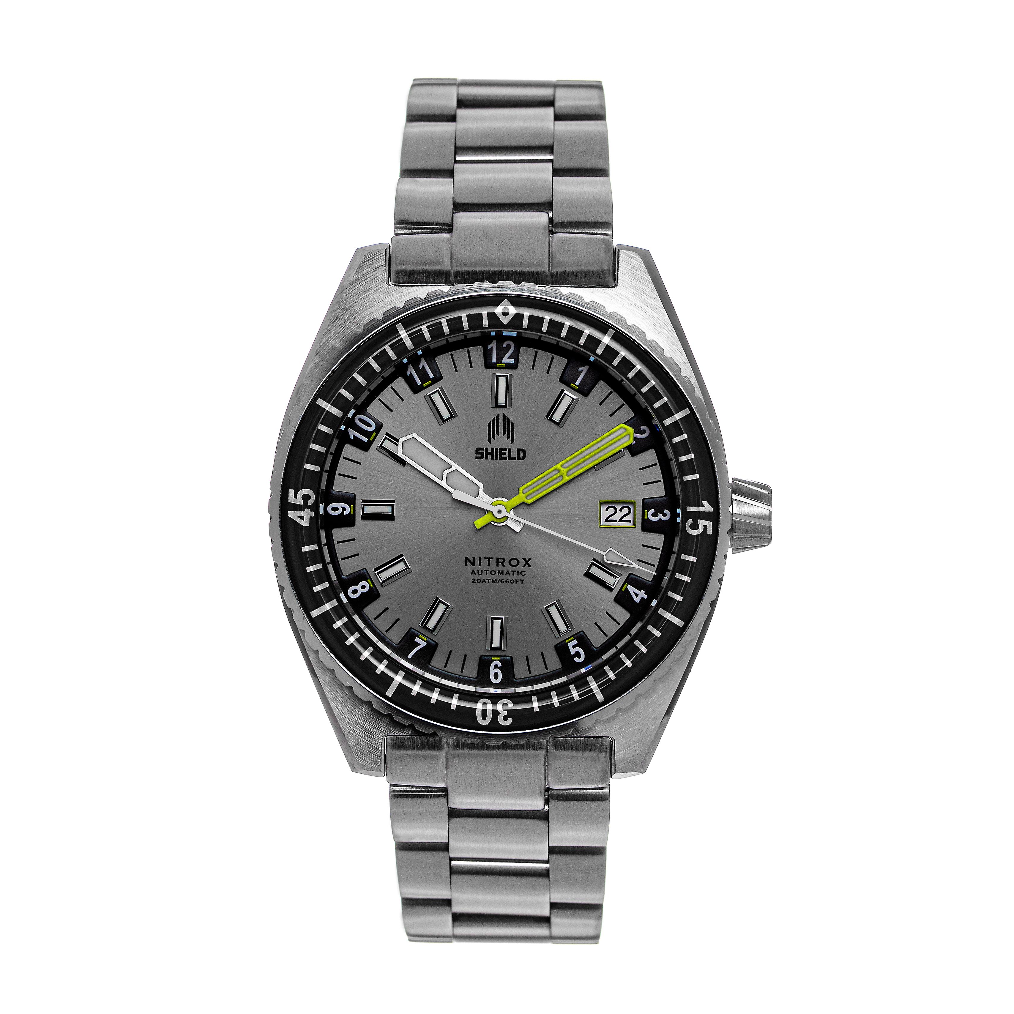 Shield Nitrox Automatic Bracelet Watch w/Date - Grey