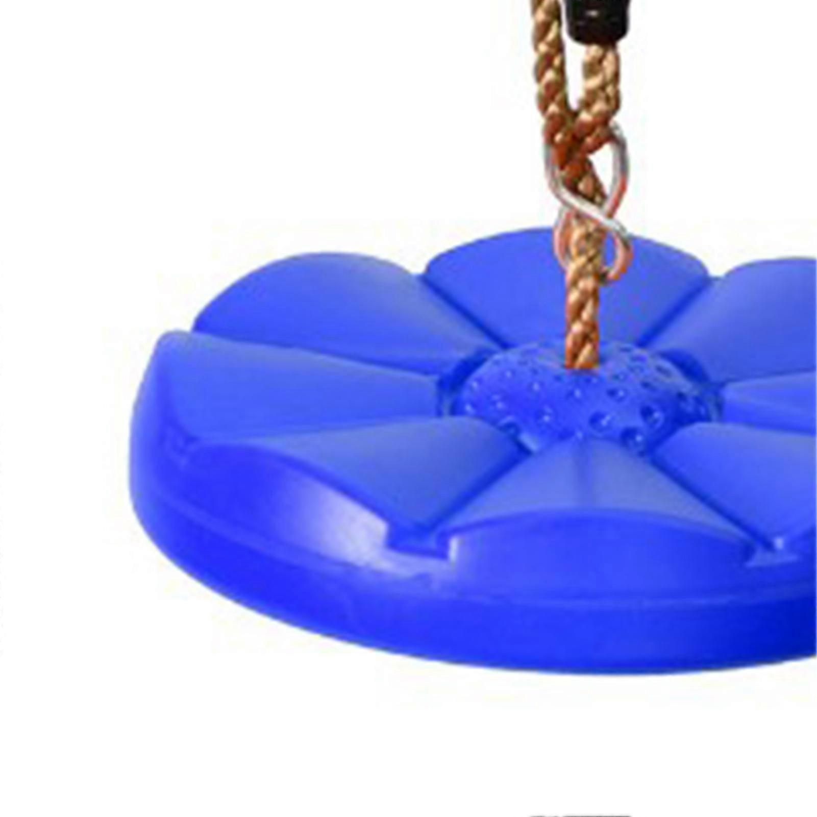 Heavy Duty Blue Plastic Disc Tree Swing with PE Rope 800g