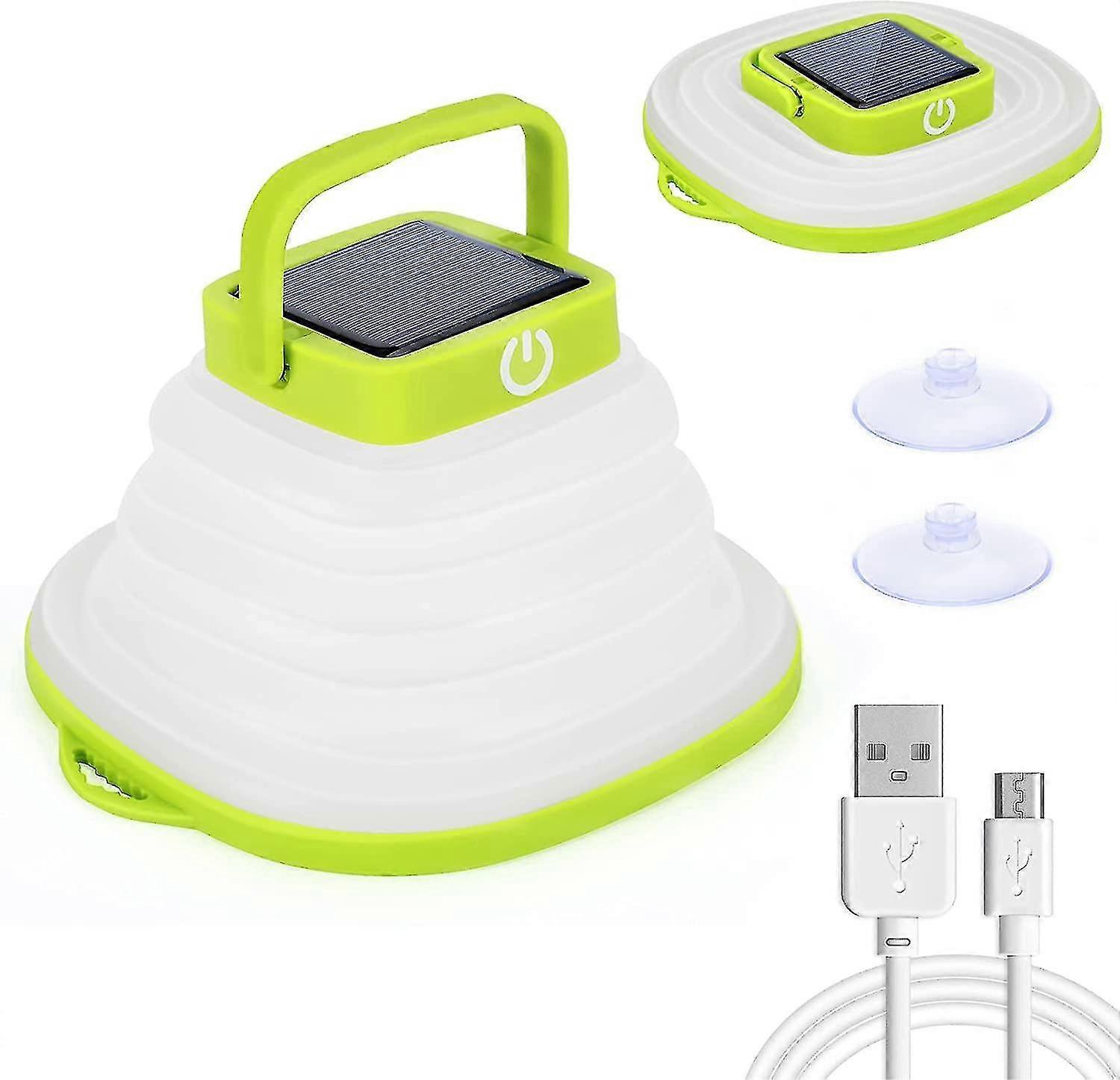 Led Solar Powered Camping Light Lantern,foldable,3 Dimming Modes