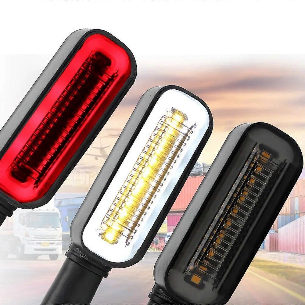Motorcycle Turn Signal Lights 12 LED Signal Lamp Universal 2 in 1 Blinker Tail Lamp DRL Flowing Water Signals ST1M535