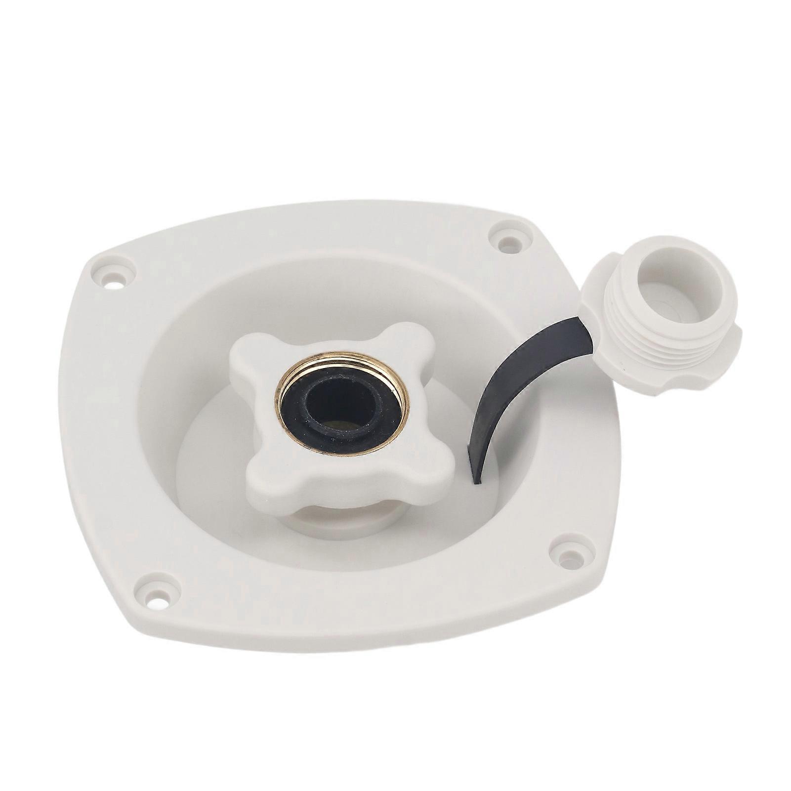 Wall Mount Filler Regulator Impact Resistant Pressure Regulated Water Entry for RV Trailer Camper Boat White E2U212