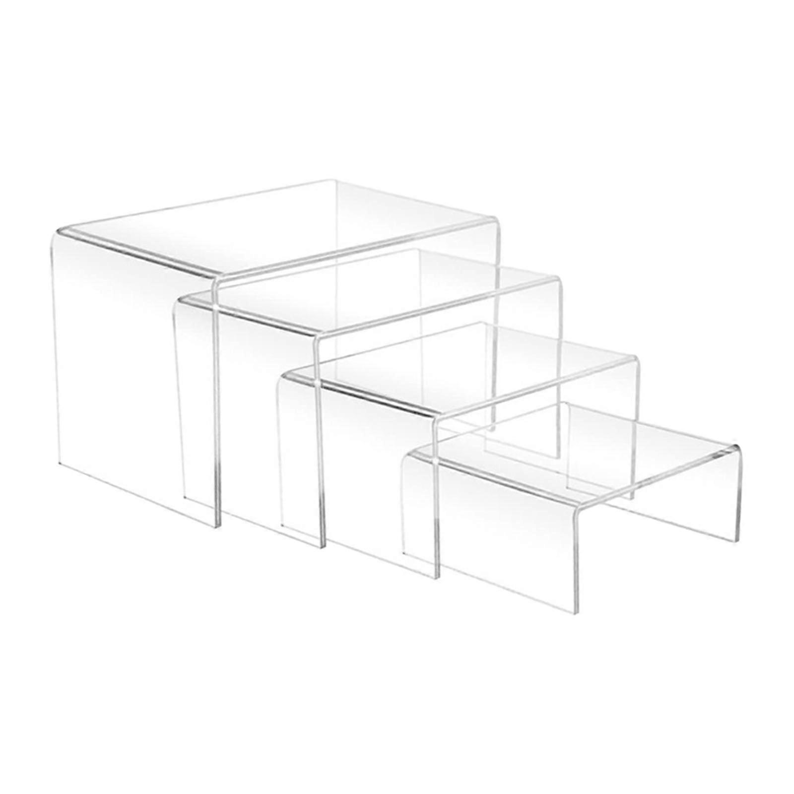 Acrylic Riser Display Shelf Clear Acrylic Riser Set for Mobile Figures Purse