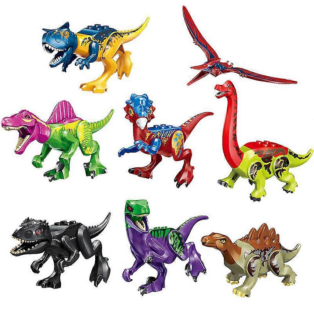 8 stk Jurassic Dinosaur World Minifigurer Legetøj