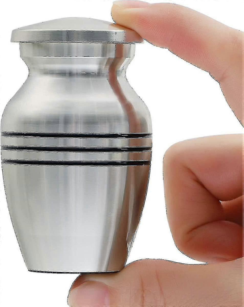 Simple Alloy Silver Urn Can Open Mini Urn Jar