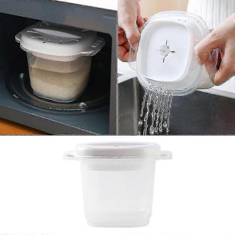 Microwave Oven Rice Cooker Multifunctional Steamer Soup Cooking Bento Lunch Box