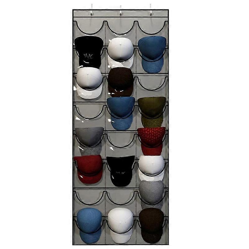 Multi-Purpose Hats Holder 24 Grid Pocket Storage Pockets Wall Door