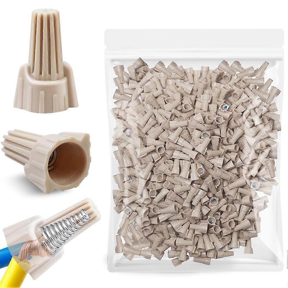 Tan , Winged Wire End Connector Cover, Nut 18-8 AWG, HSP13 Type Screw Terminal for Connecting Electrical Wiring