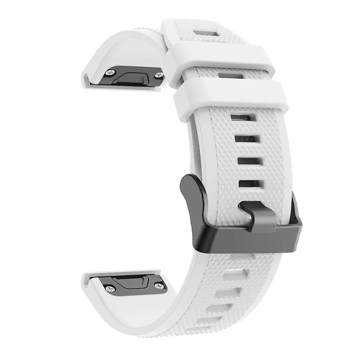 ل Garmin Fenix 5 سيليكون الرياضة ووتش الفرقة حزام المعصم قابل للتعديل مع مشبك أسود