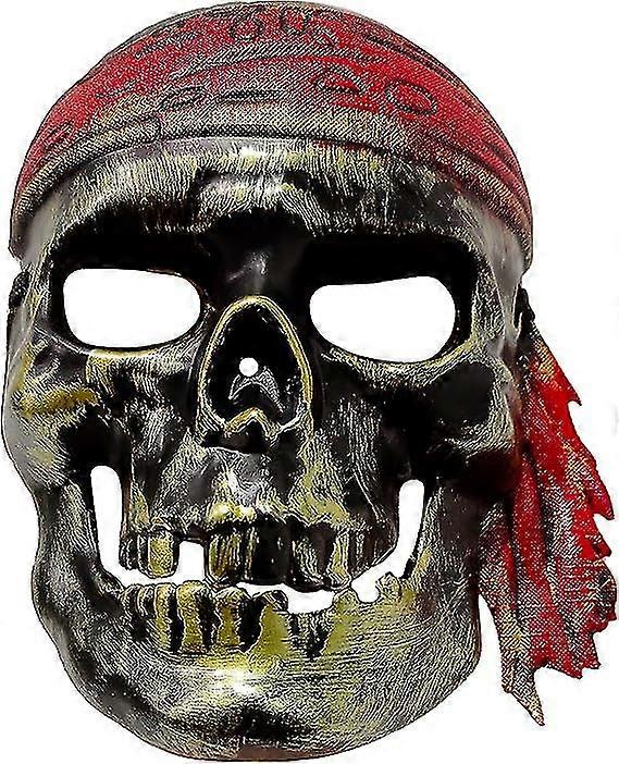 ハロウィン スカル パイレーツ マスク - リアルな海賊フェイスマスク |海賊スカルマスクコスプレアクセサリーハロウィン用
