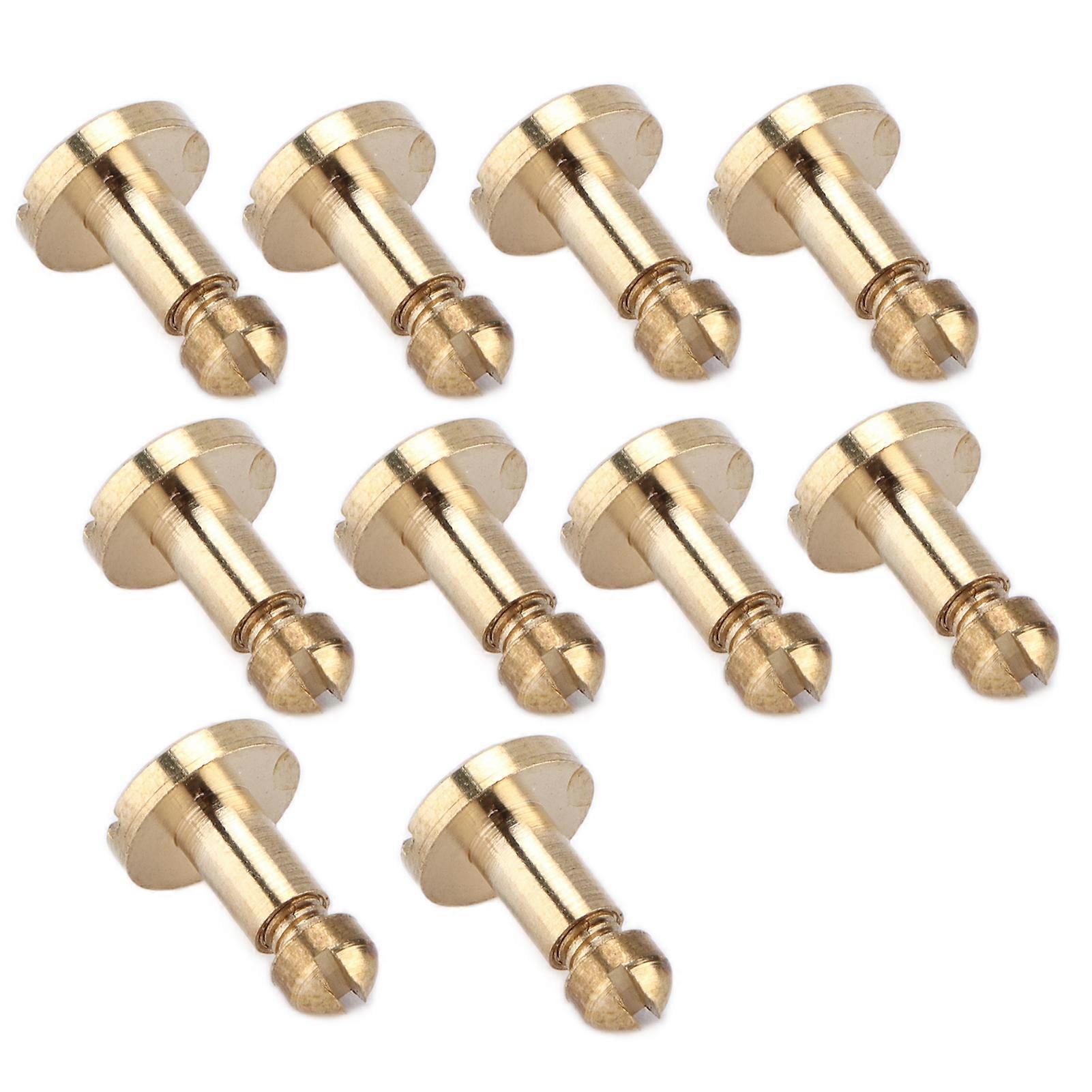 10 Sets Book Binding Screw Easily Binding Disassemble Sturdy DIY Ledger Rivets for Leather Crafts Ledger6.5x7mm