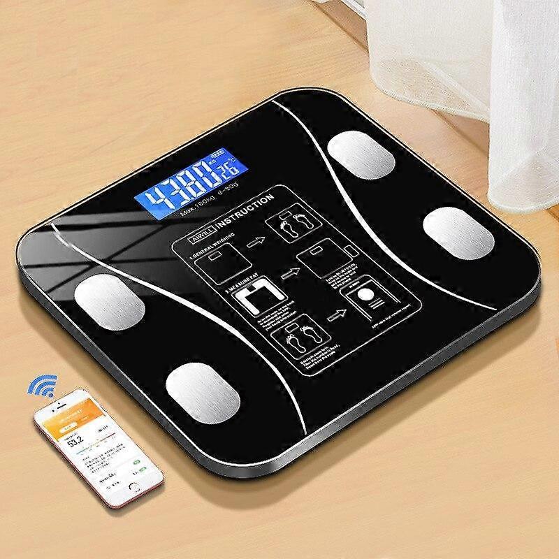 Barsinfi pol Smart Electronic Body Fat Scale Bathroom Floor LED APP Composition Analyzer Bluetooth Connection