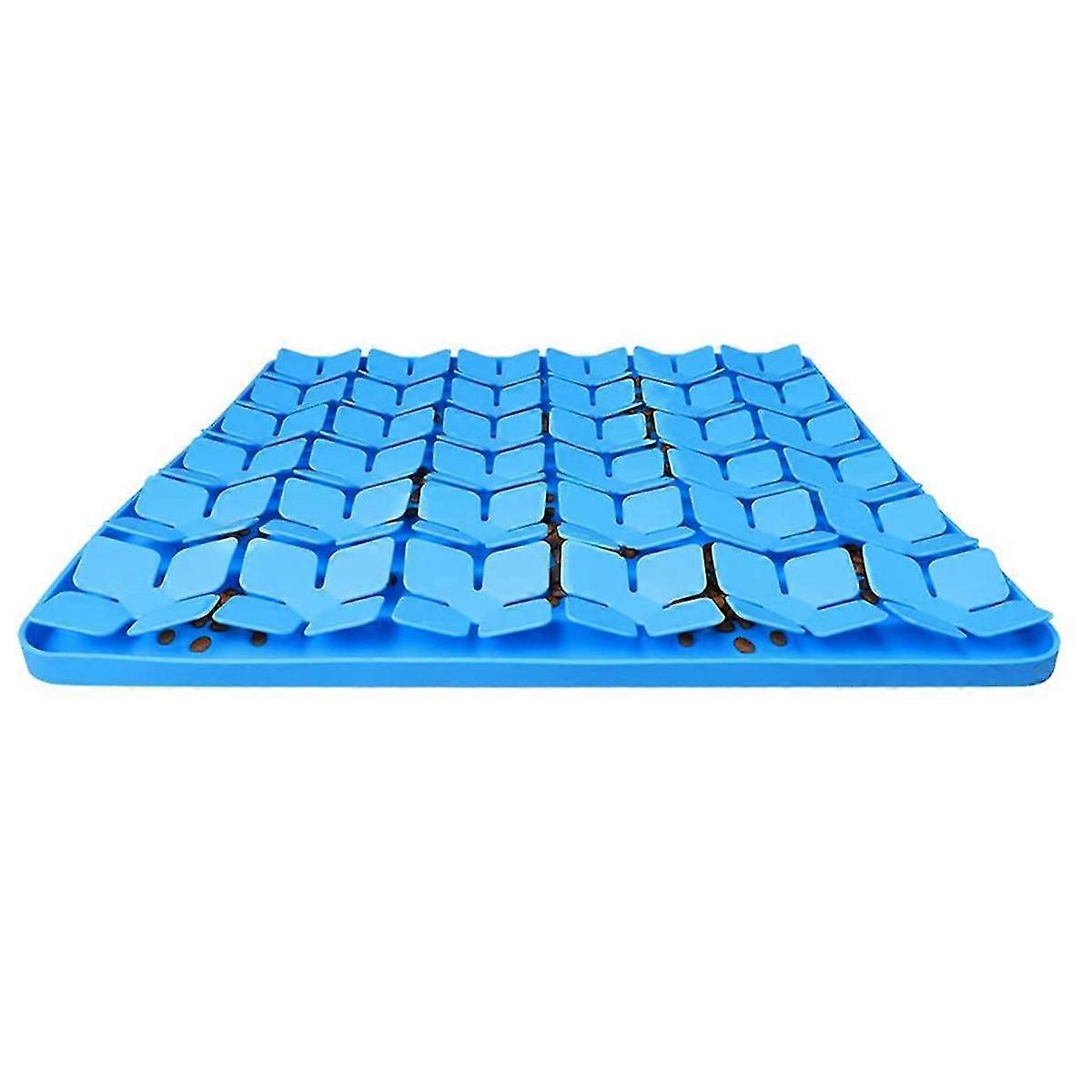 Snuffle Mat for ,Silicone Interactive Dog Mat to Protect Dog'S Nose for Smell Training and Slow Eating(Blue)
