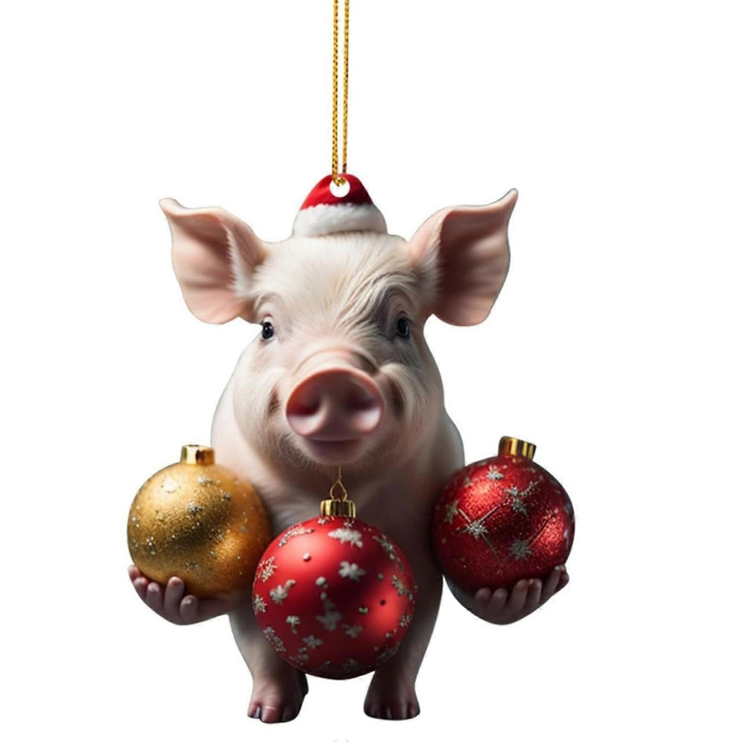 Juleanheng Søtt Tegneseriegrisformet Juletreopphengende Ornament For Hjemmefestlig Dekorasjon