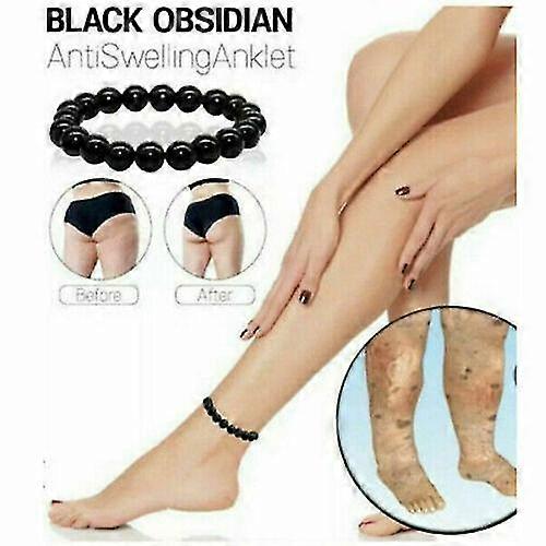 anti swelling black obsidian slimming anklet
