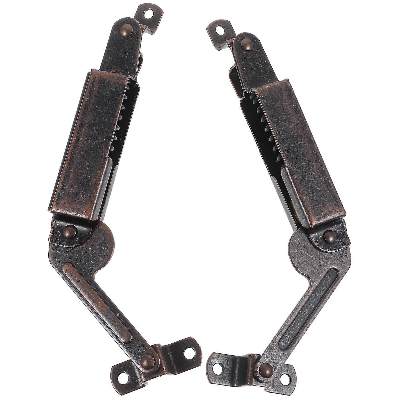 2pcs Spring Lid Support Hinges Iron Lid Stay Support Box Cabinet Spring Hinges