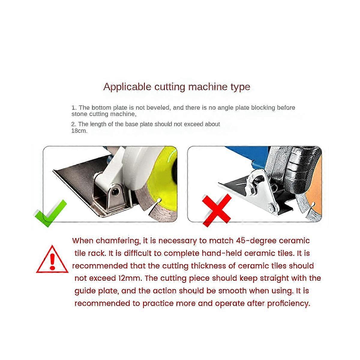 45 Degree Angle-Cutting Machine Support Mount Ceramic Tile Cutter Chamfer for Stone Building Tool Corner-Cutting