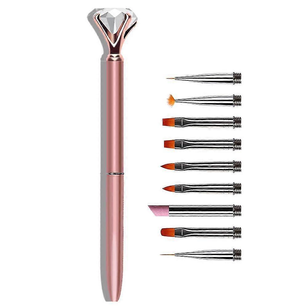 Big Diamond Nail Pen Set - Champagne Replacement Head Paintermake Up