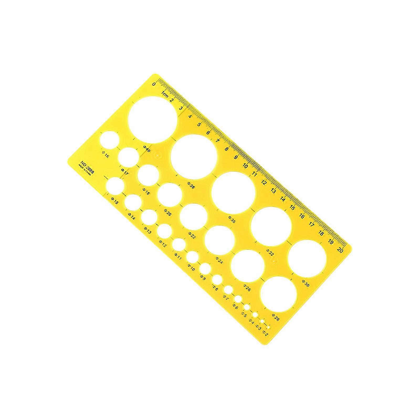 Circle Template Ruler Drawing Painting Stencils, ABS Clear Drafting Tools for School