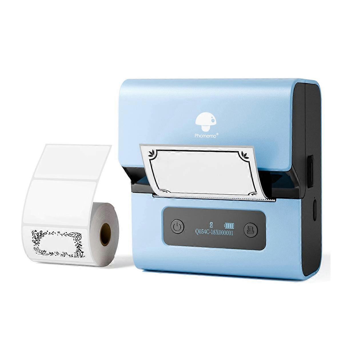 M221 Label Maker Machine Bluetooth Portable Label Maker para Códigos de Barras, Endereços, Correspondências, Adesivos Azul