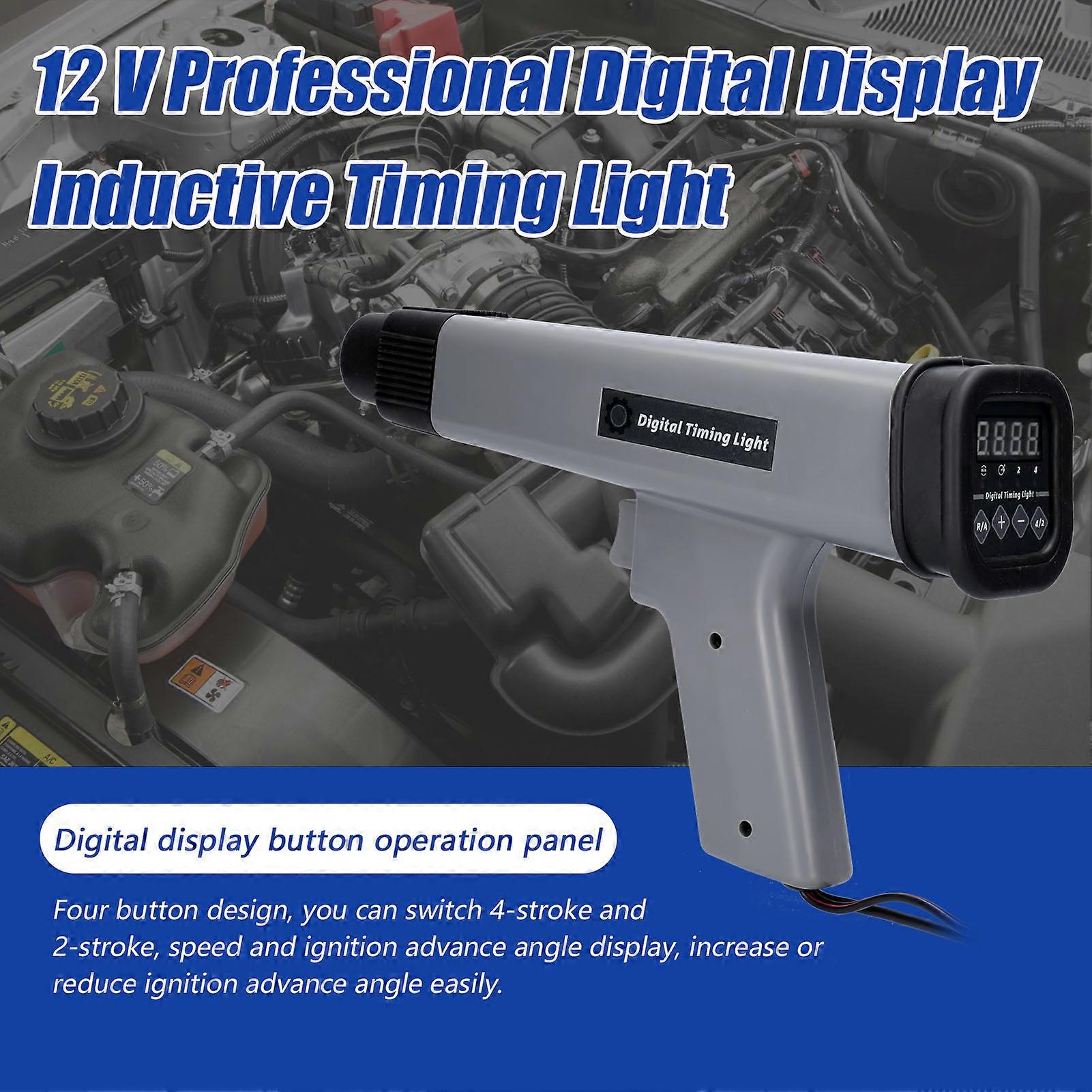 12 V Inductive Timing Light Car Motorcycle Petrol Engine Ignition Timing Strobe Lamp Detector Auto Motorcycle Detection
