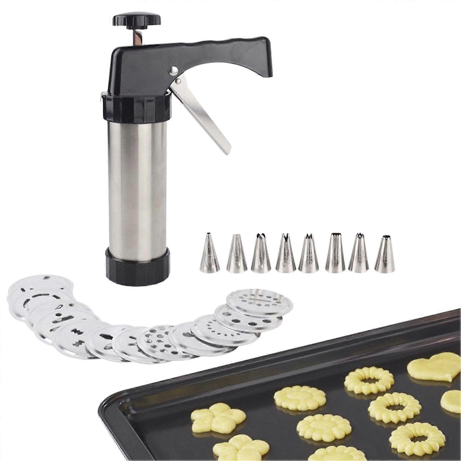Cookie Press Maker Kit Cookie Press Making Gun Biscuits Cake Mold Biscuit Gun Cookie Press Maker Machine Dessert Decoration Tool